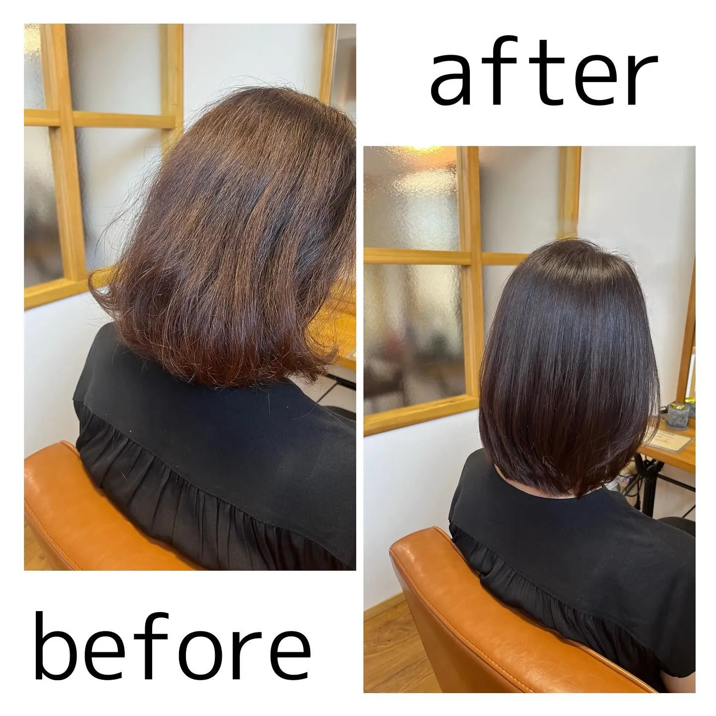 髪質改善縮毛矯正×レイヤーボブ